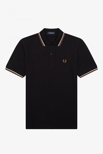 Pánské Polo Triko Fred Perry M12 Černé | CZ 1682BEXC